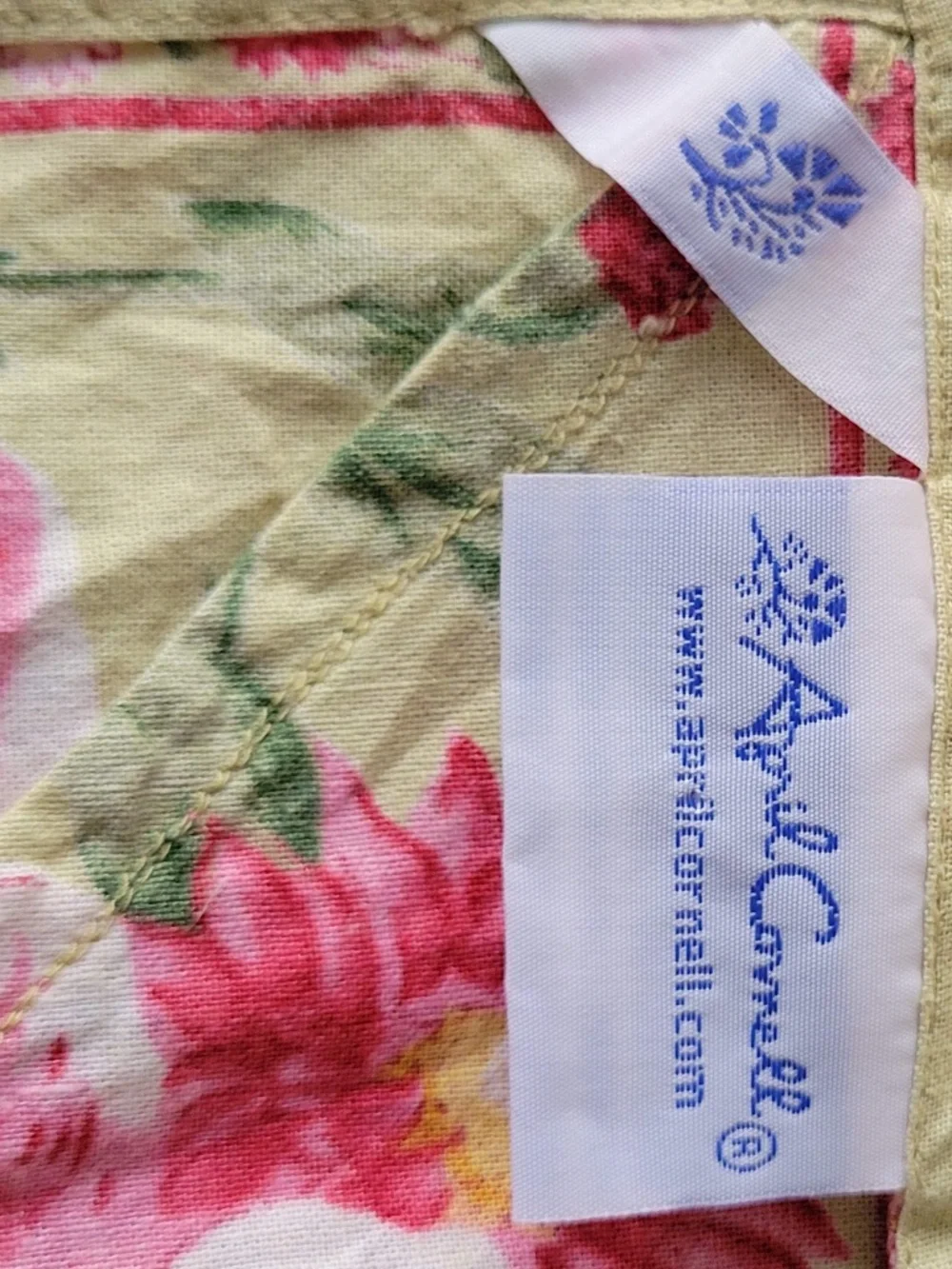 April Cornell Floral Tablecloth 100% Cotton 100
